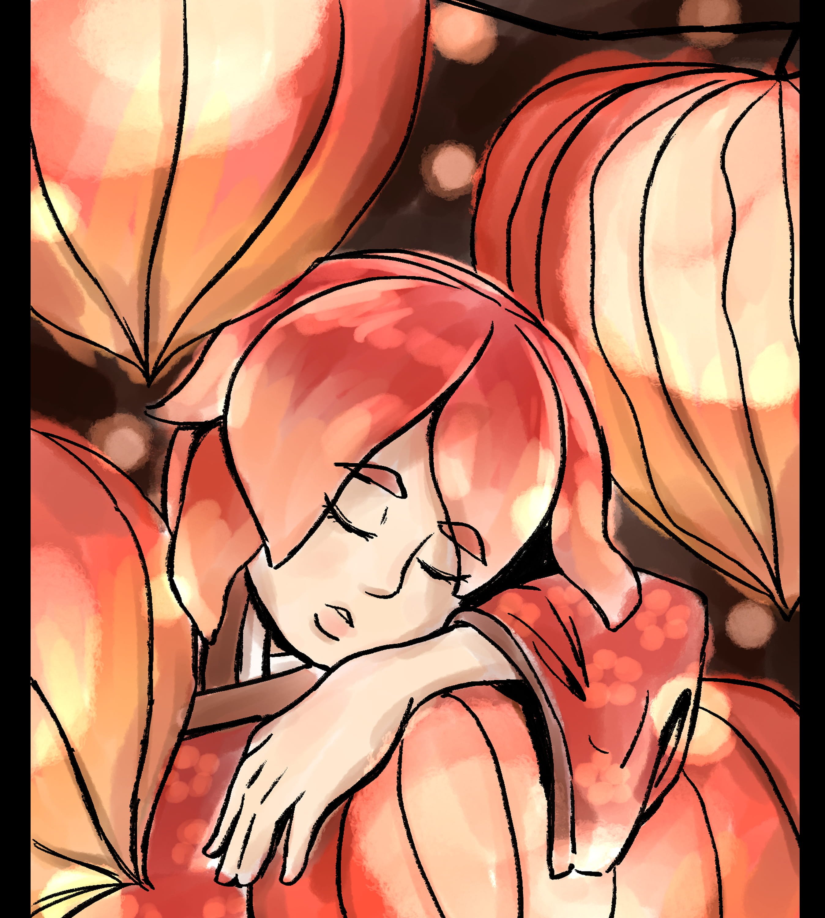 lantern fruit-based character design