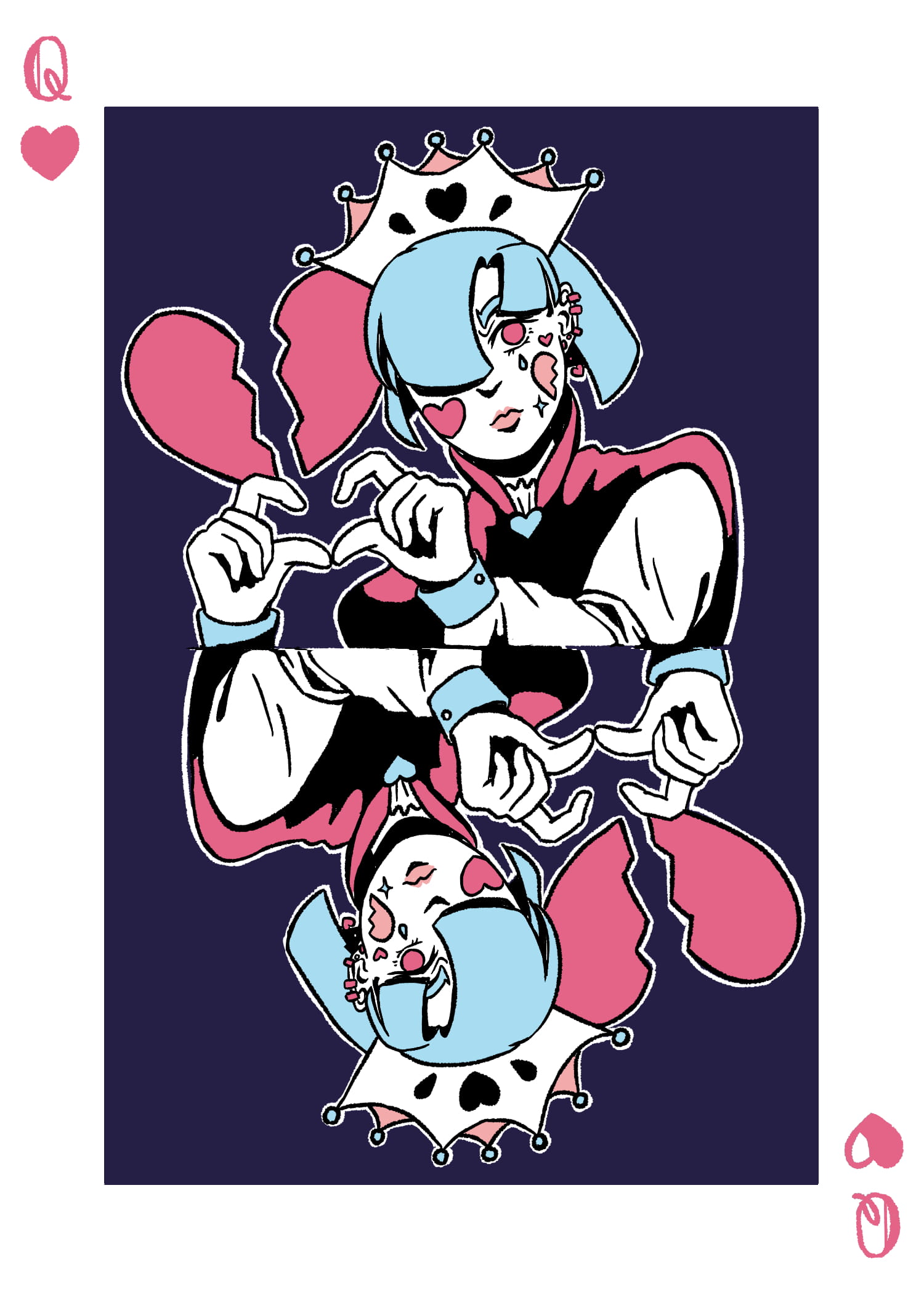 queen of hearts playing card design