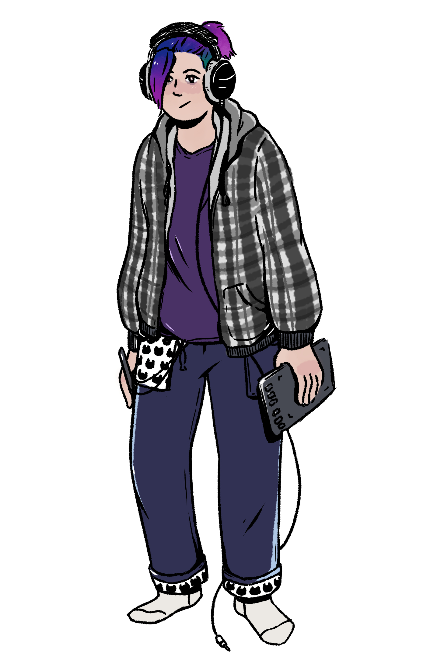 Drawing of Julia Ihrenberger as an illustrator