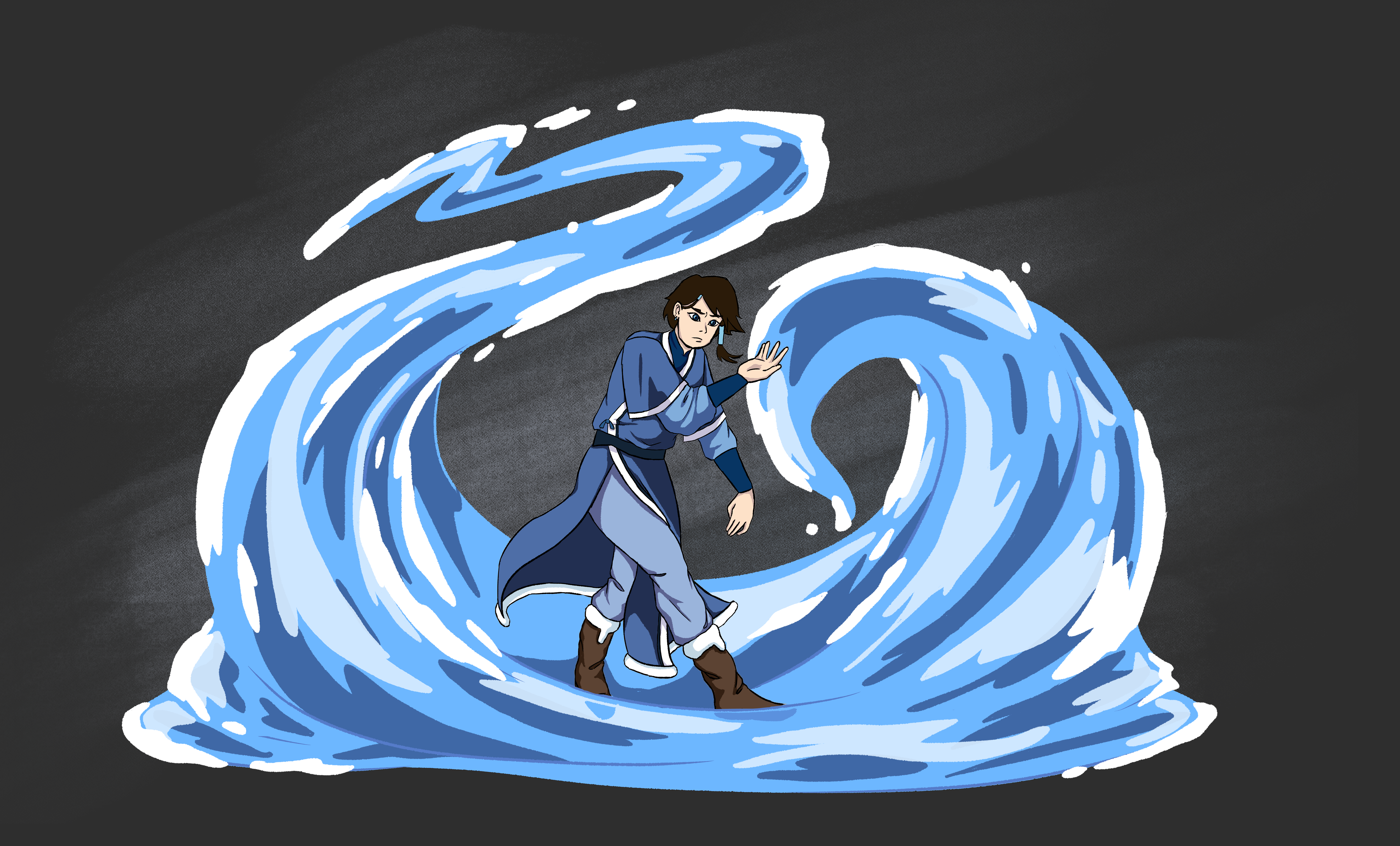 illustration of water bender