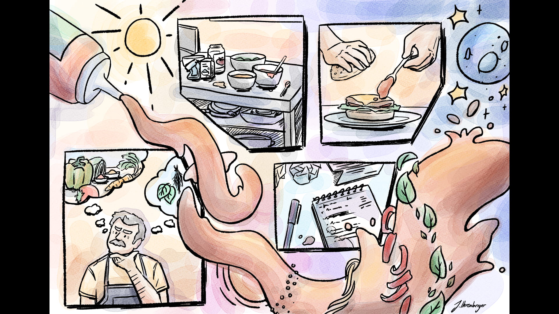 fourth page, jakob develops special sauce