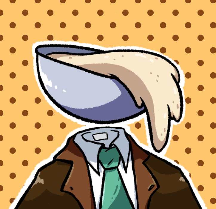 profile icon of bowl full batter in suit